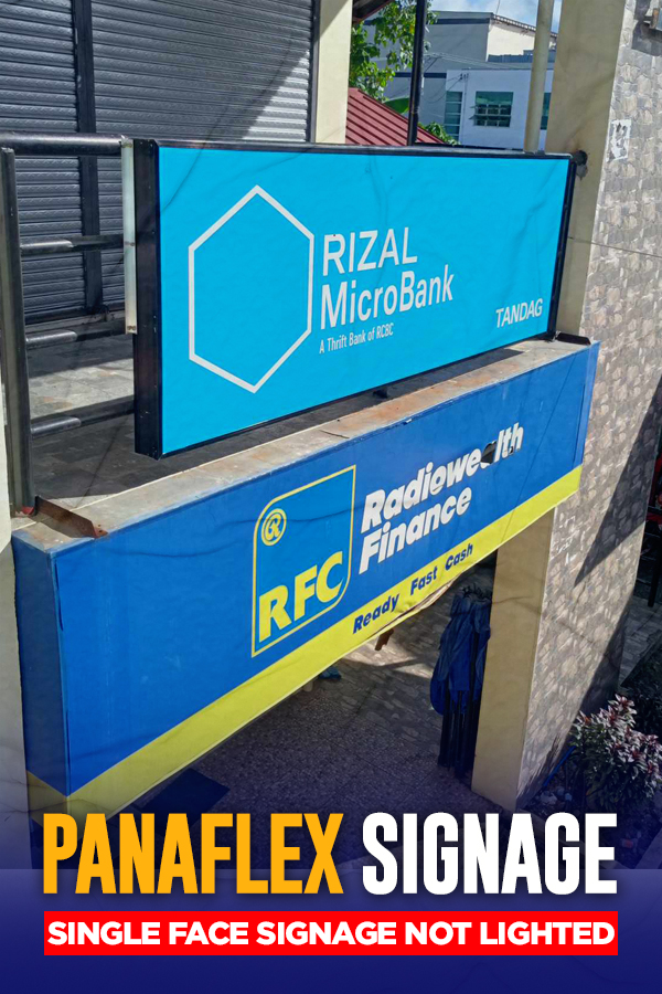 Single Face Signage (Not Lighted)